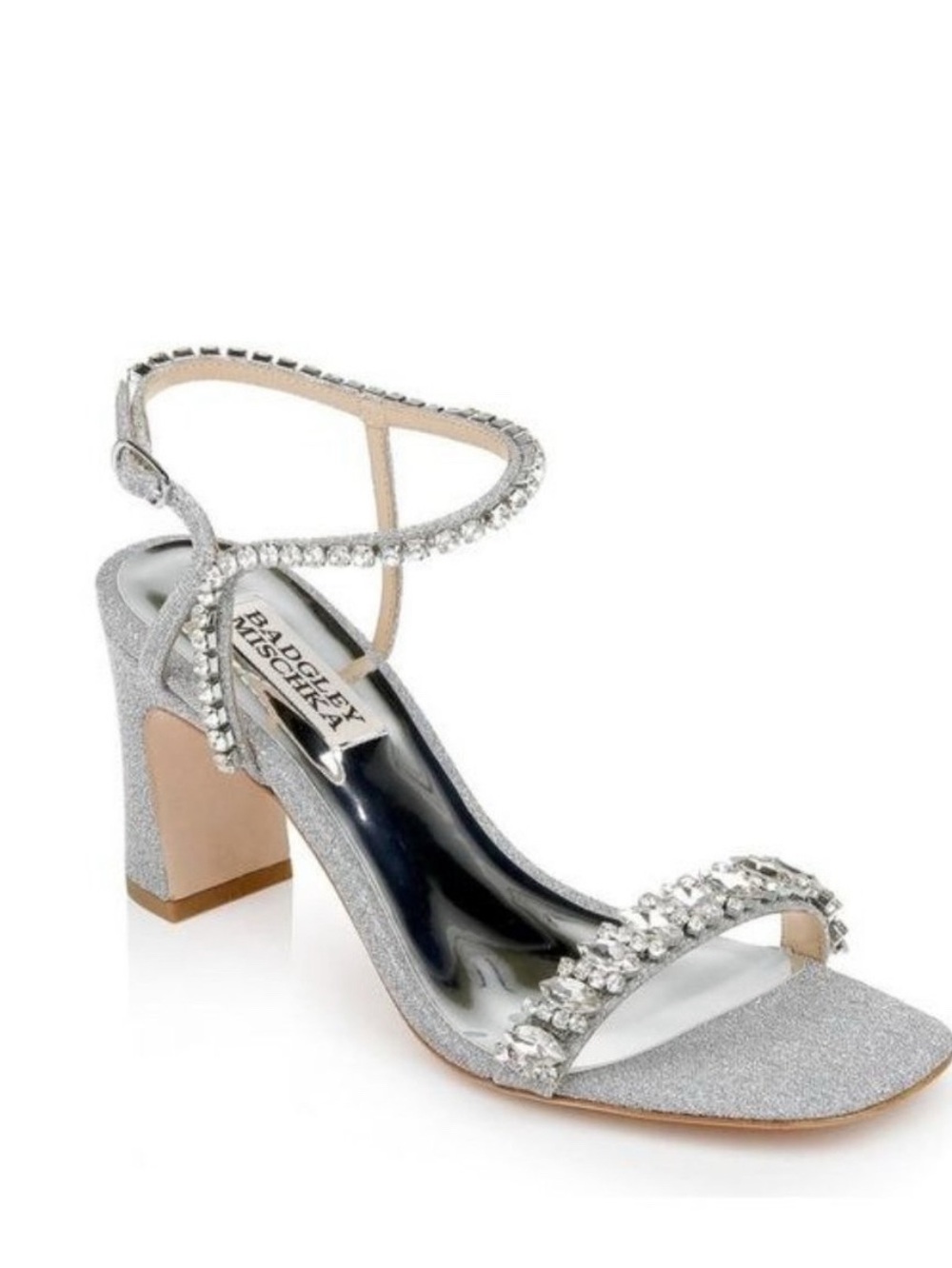 Badgley Mischka Collection Marilee Ankle Strap Sandal Heel, Size 7.5